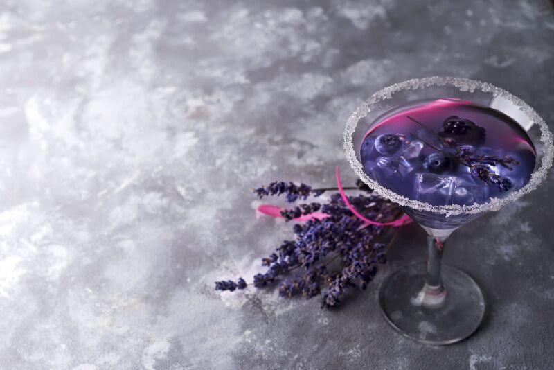 Practical Magic themed party - lavender martini