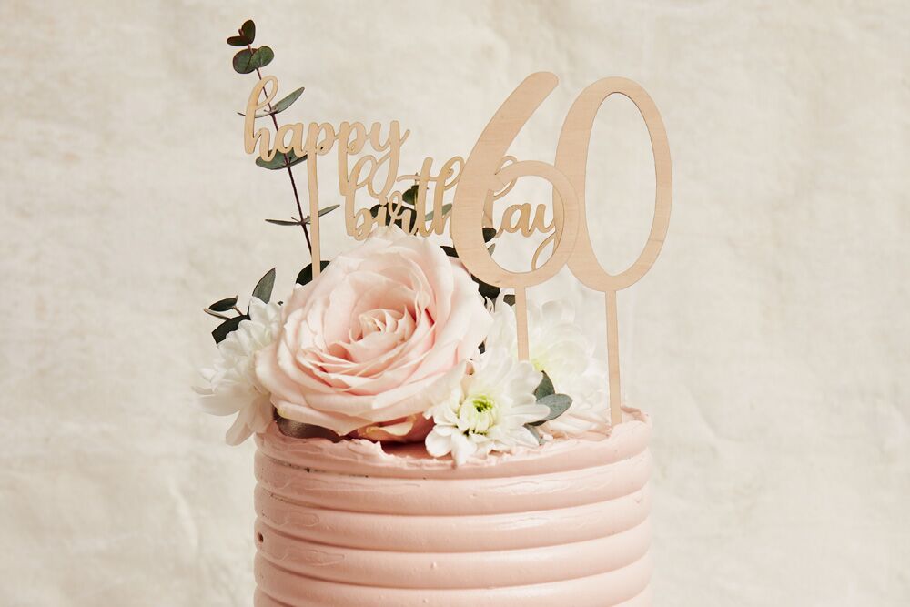 60th Birthday Cake Topper