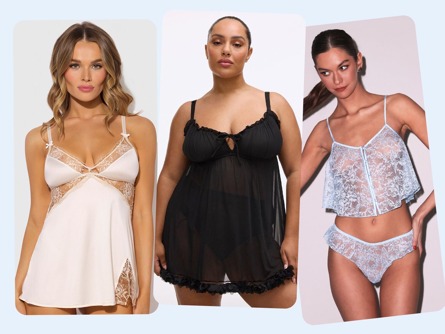 Three wedding night lingerie looks