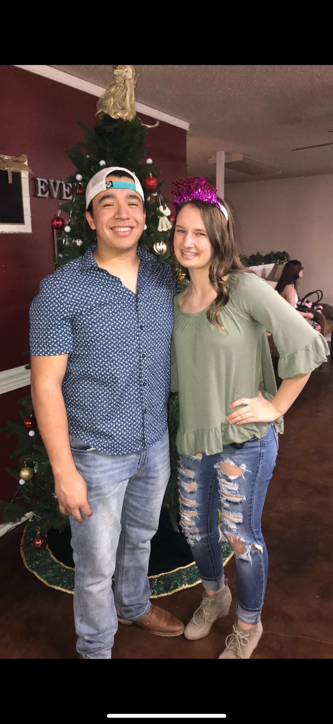 Church Christmas party! First pictures we posted together!