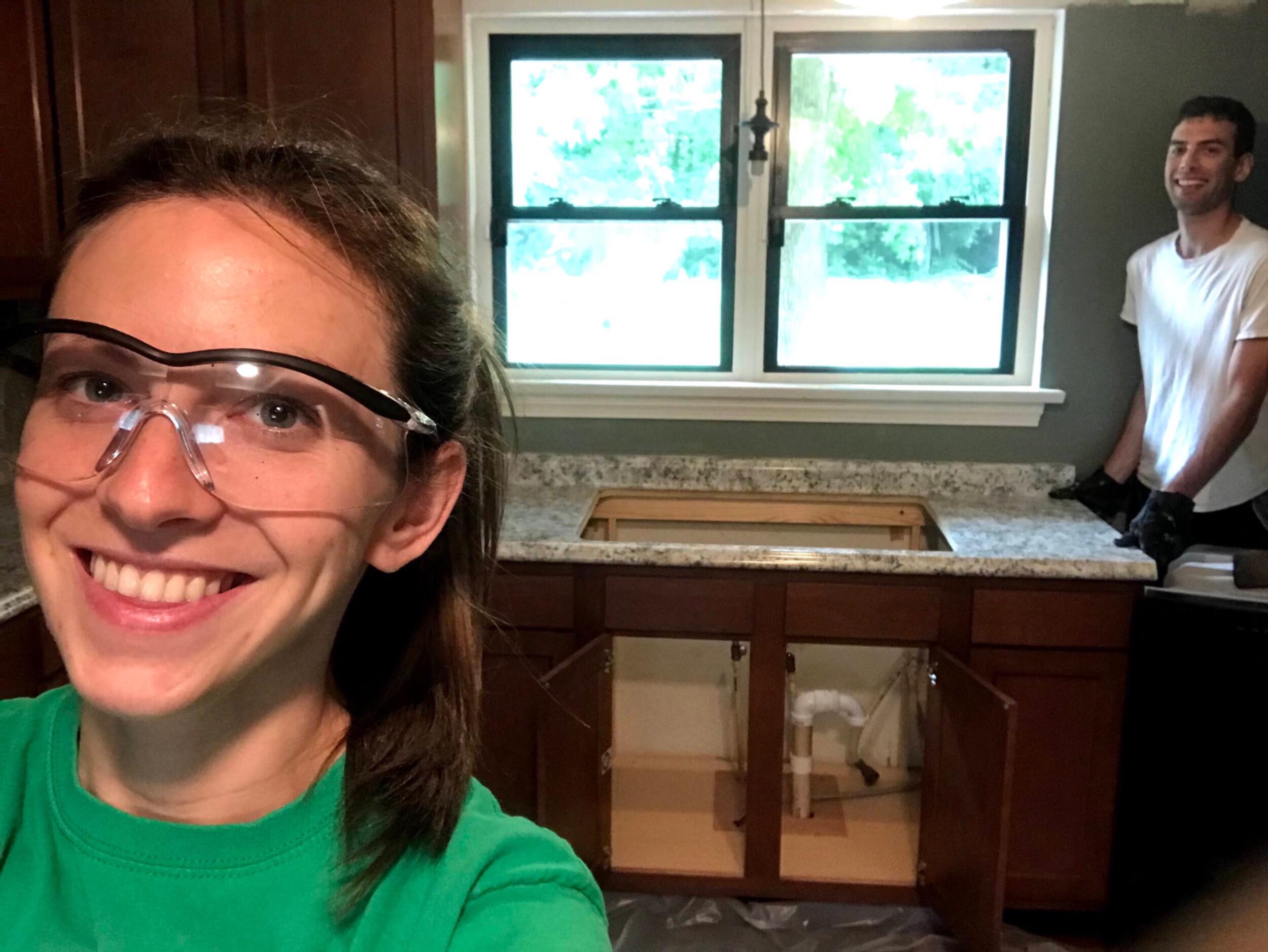 We demoed a kitchen 