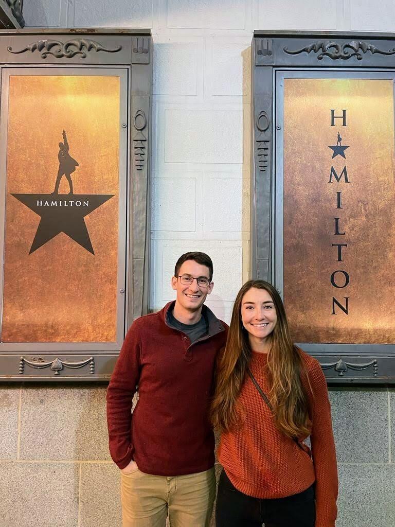 That same trip Sam surprised Hannah with Hamilton tickets in Baltimore for our 7 year anniversary! Yes, She could have married him right there! LOL we also got to spend the next day exploring Baltimore and eating delicious mussels. 