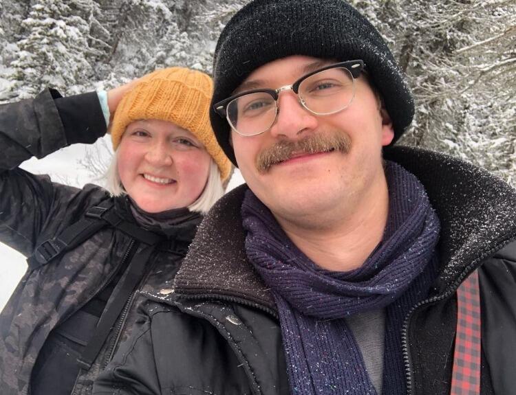 Jon and Emily started dating in October 2021 - This is our first snowshoeing trip together!