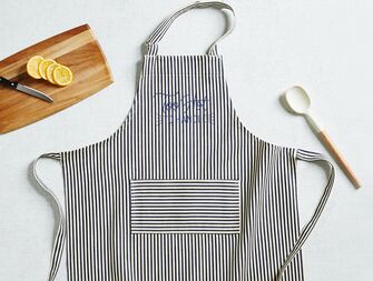 Striped barbecue apron from West Elm
