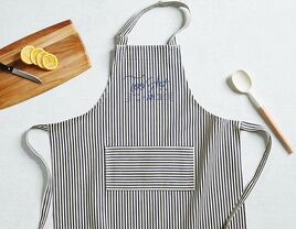 Striped barbecue apron from West Elm