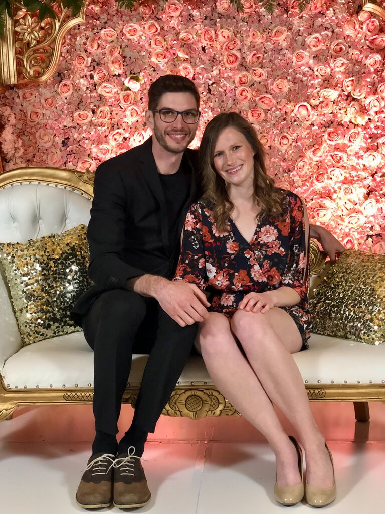 A second date to remember! Christopher's brother's wedding reception.