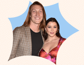 Jacksonville Jaguars quarterback Trevor Lawrence with wife Marissa on beach