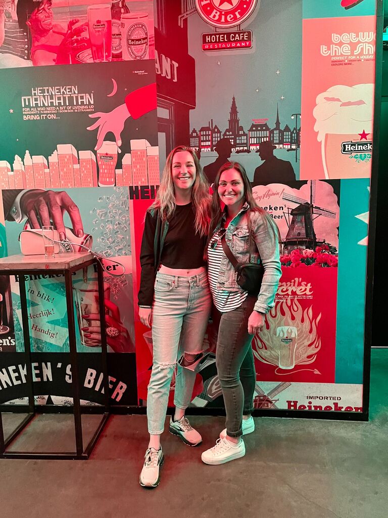 Our first international trip! At the Heineken Experience in Amsterdam!