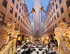 Rockefeller center decorated for the holidays, Rockefeller center proposal 