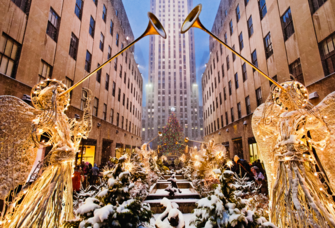 Rockefeller center decorated for the holidays, Rockefeller center proposal 