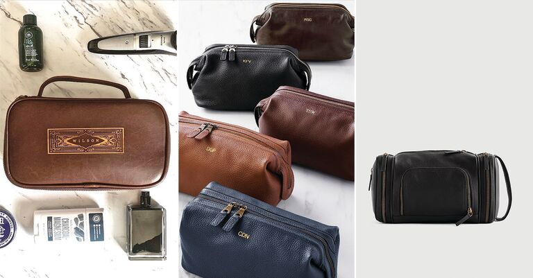 Leather dopp kit