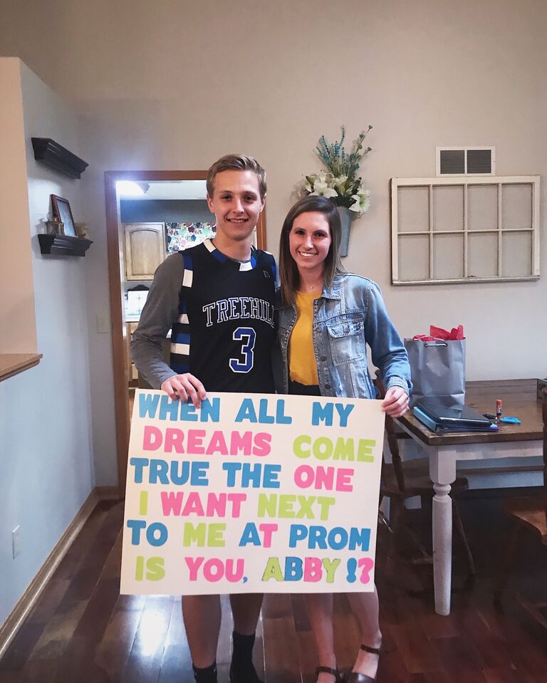 Ethan asked Abby to his senior prom! 