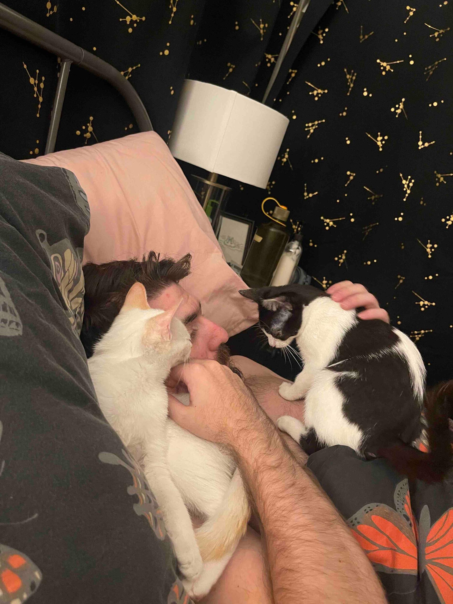 The first of many night snuggles