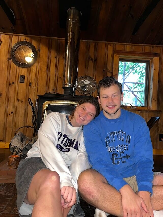 After Abby graduates Matthew takes her on their first trip alone together and they head to a little cabin and spend the weekend fishing!