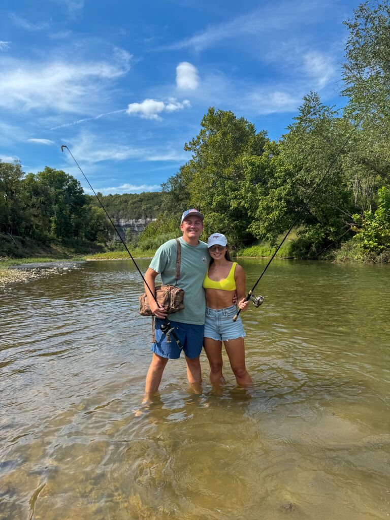 First time fishing for Courtney. Hennelly said he reeled in a nice catch!