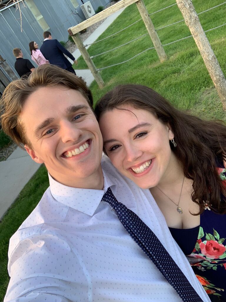 At our friends' wedding