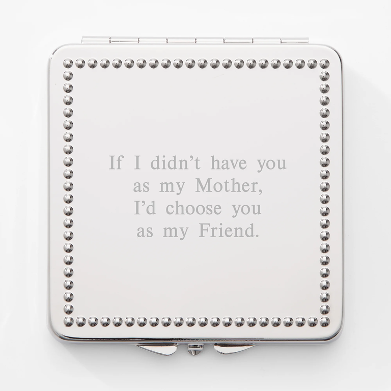 personalized compact mirror for the mother of the bride gift