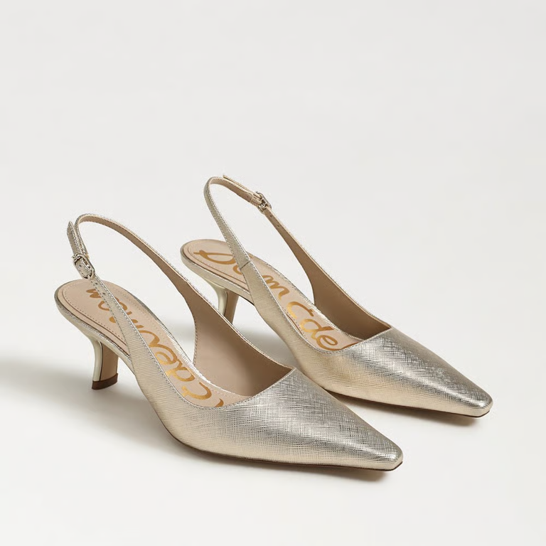 Sam Edelman gold slingback heels