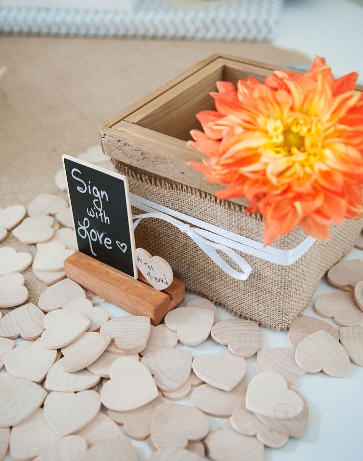 heart shaped wood chips