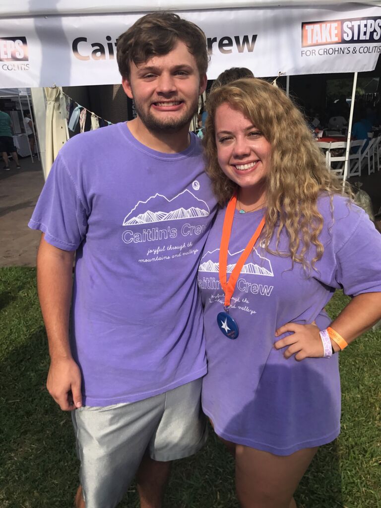 Zach is a loyal member of Caitlin's Crew - here we are at the Take Steps for Crohn's and Colitis walk!