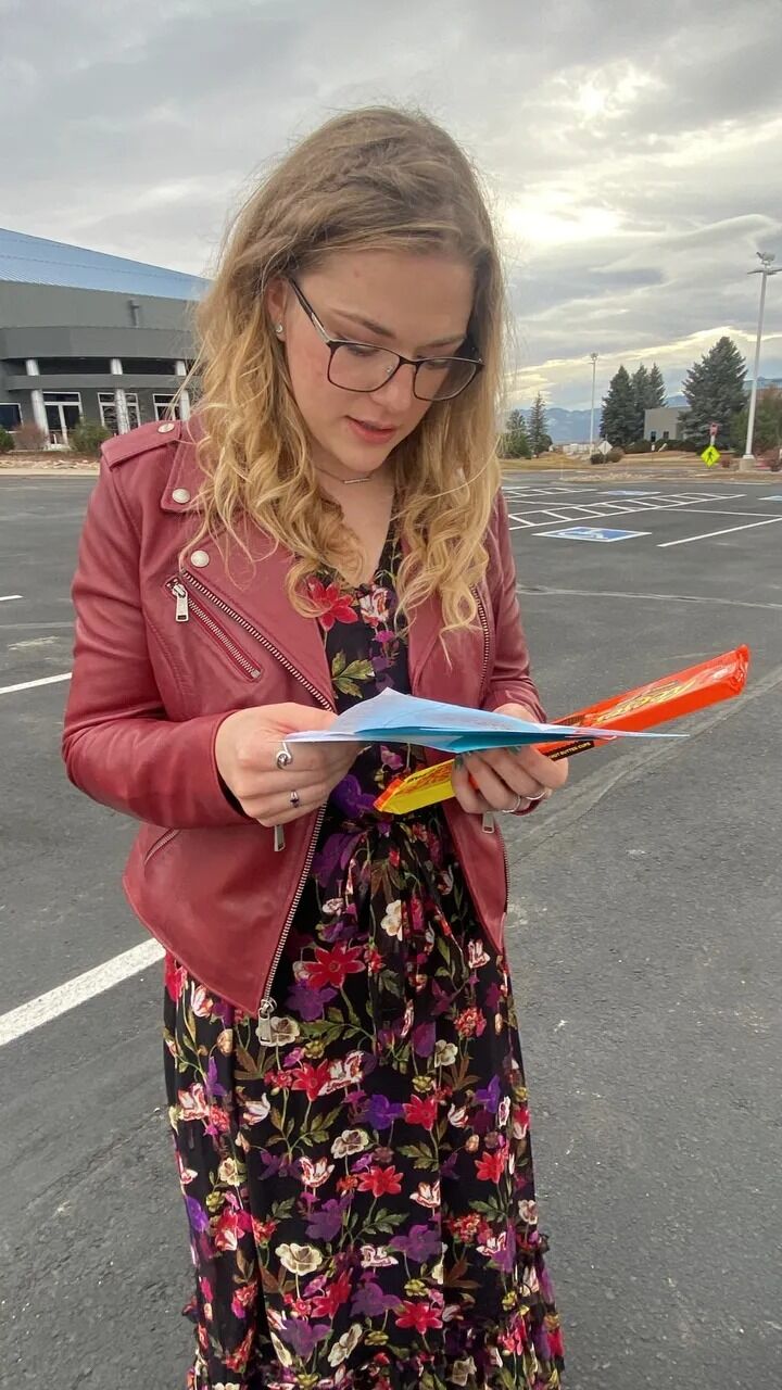 From Little Man, Rachel was sent all the way to Colorado Springs to the first place we met while dating: the New Life Church parking lot.