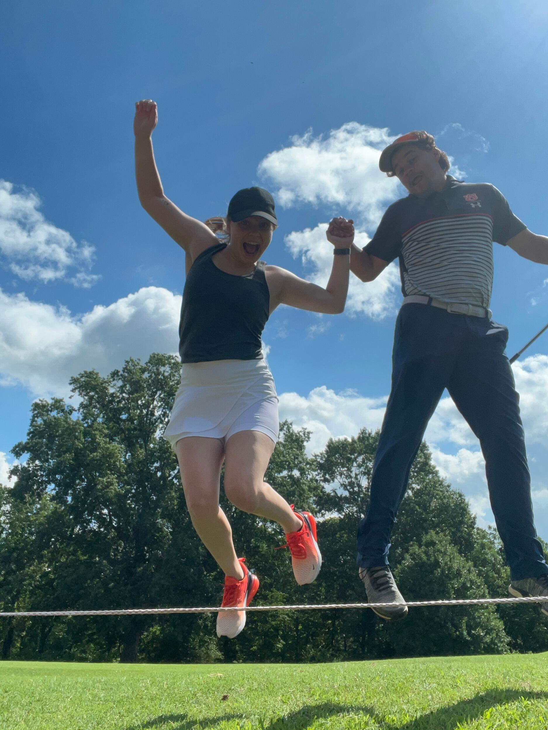 First time golfing together :) and certainly not the last!