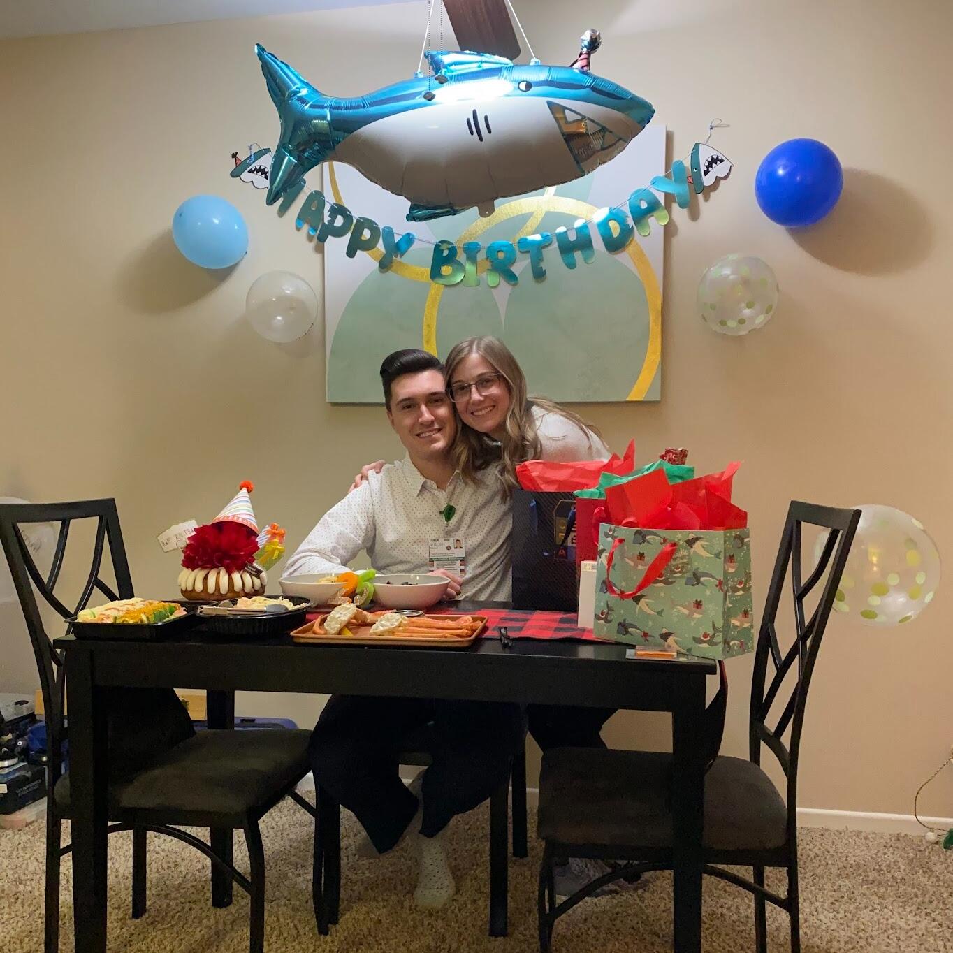 Celebrating Mitchell's birthday Covid style! 