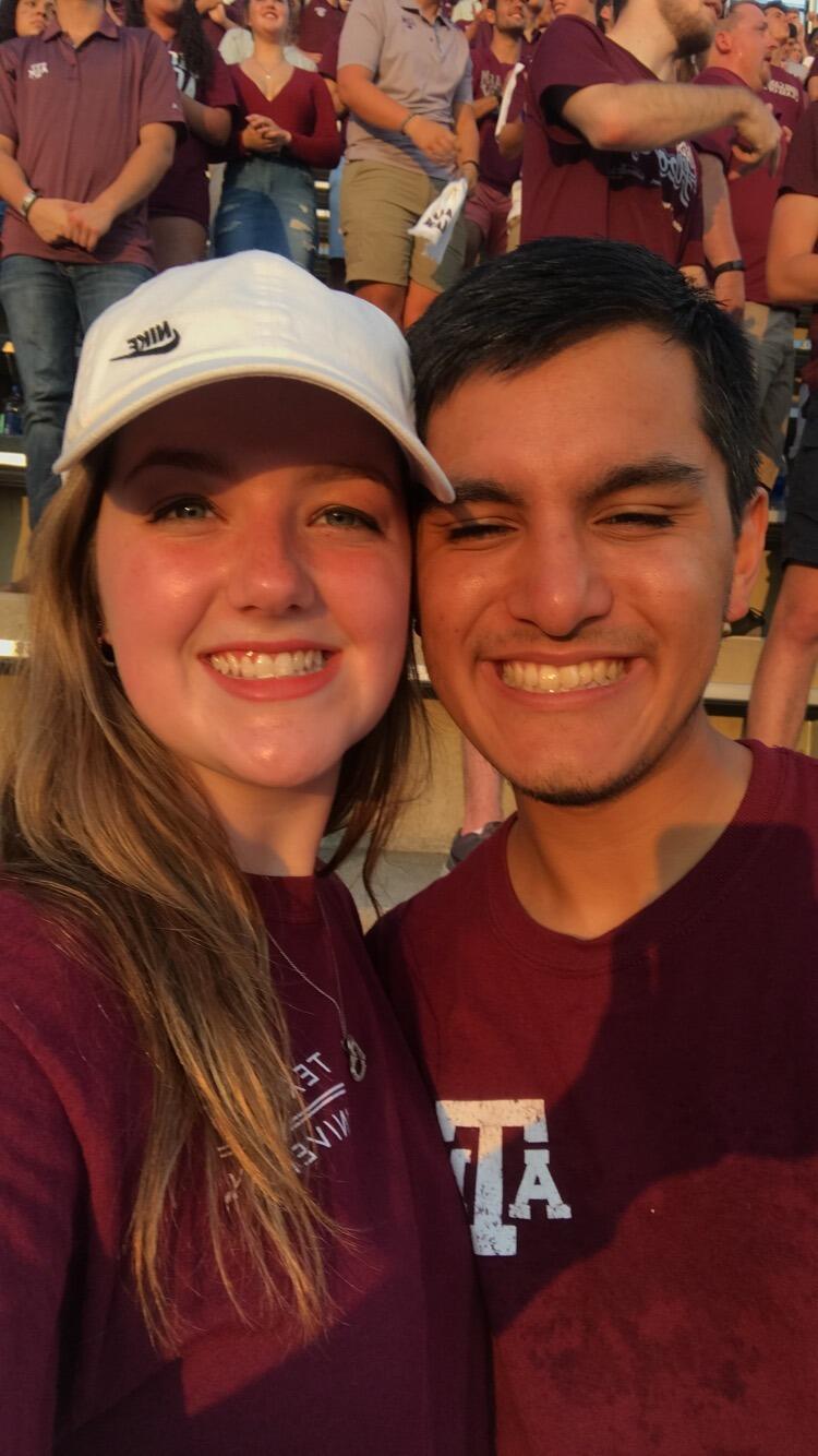 Our first Aggie game! We always stood proud with the 12th Man... we ain't no 2 percenters!