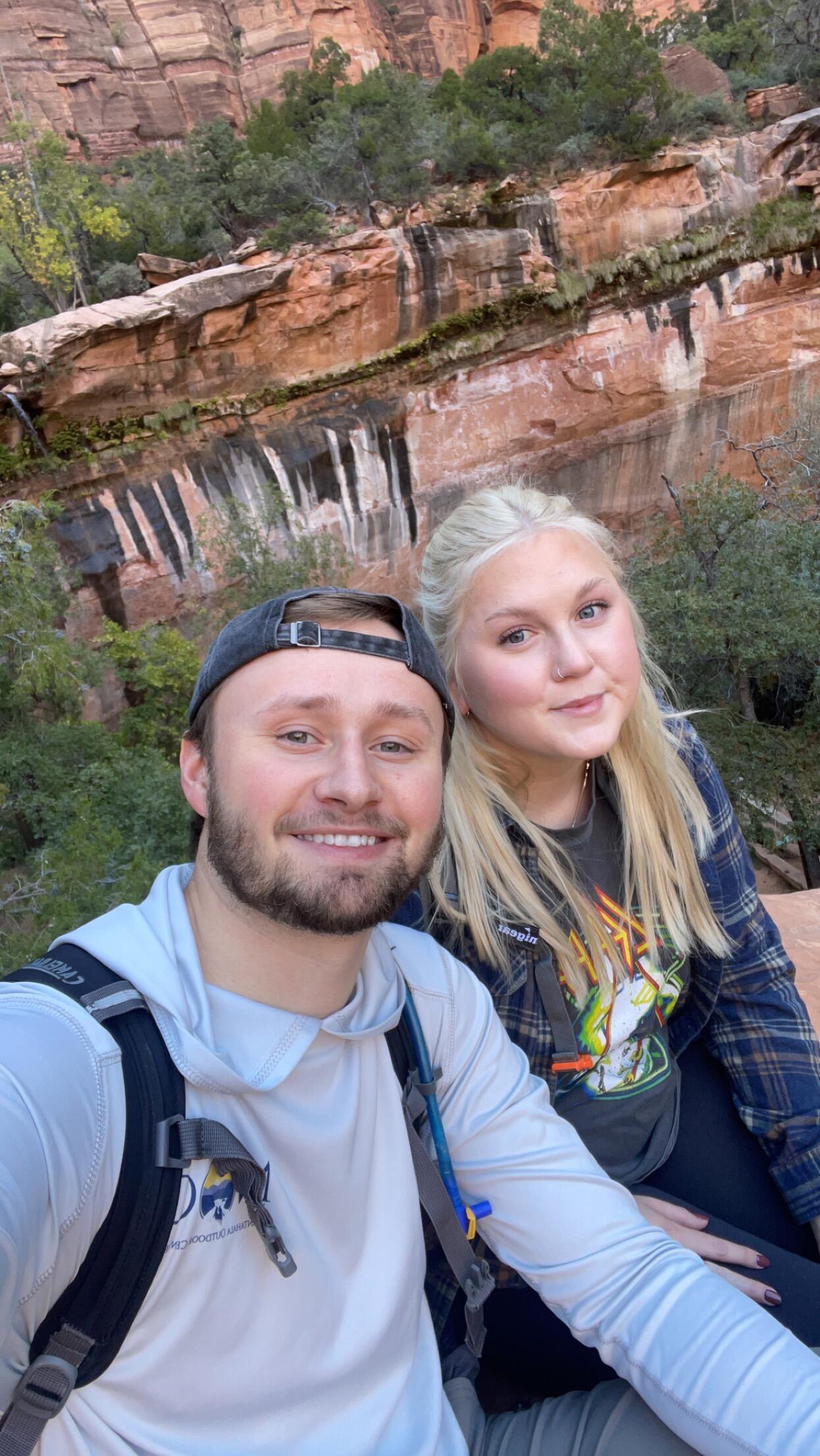 Madi and Hunter went on their first hiking trip. They went to Zion National Park.