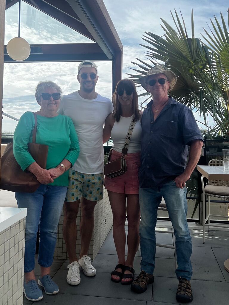 Lunch with Erin's parents at Kirra Beach House