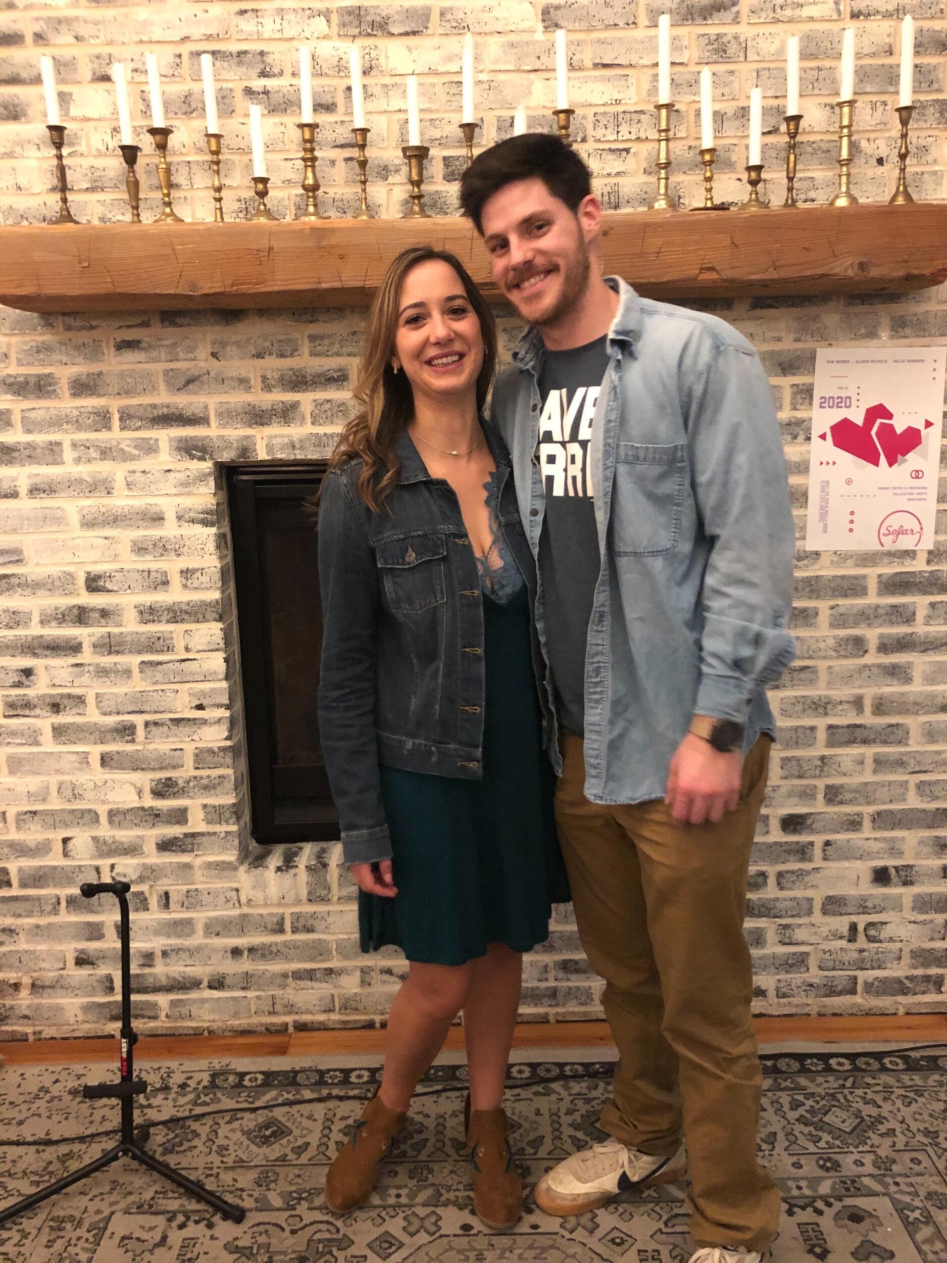 Valentine's day with live music and charcuterie.