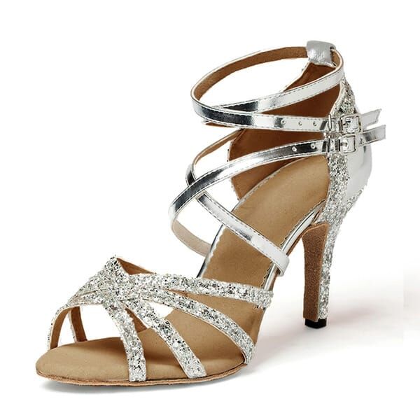 JJ's House glitter bridal shoes