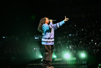 SZA performing on stage