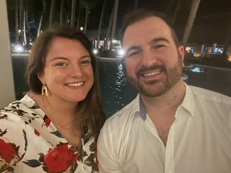 Dinner in Punta Cana right before the engagement!