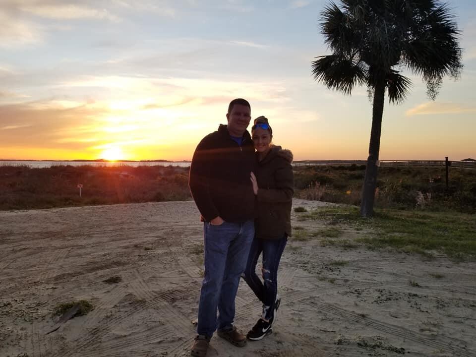 Watching the sunset on Edisto Island together for Kayla's 30th birthday!
