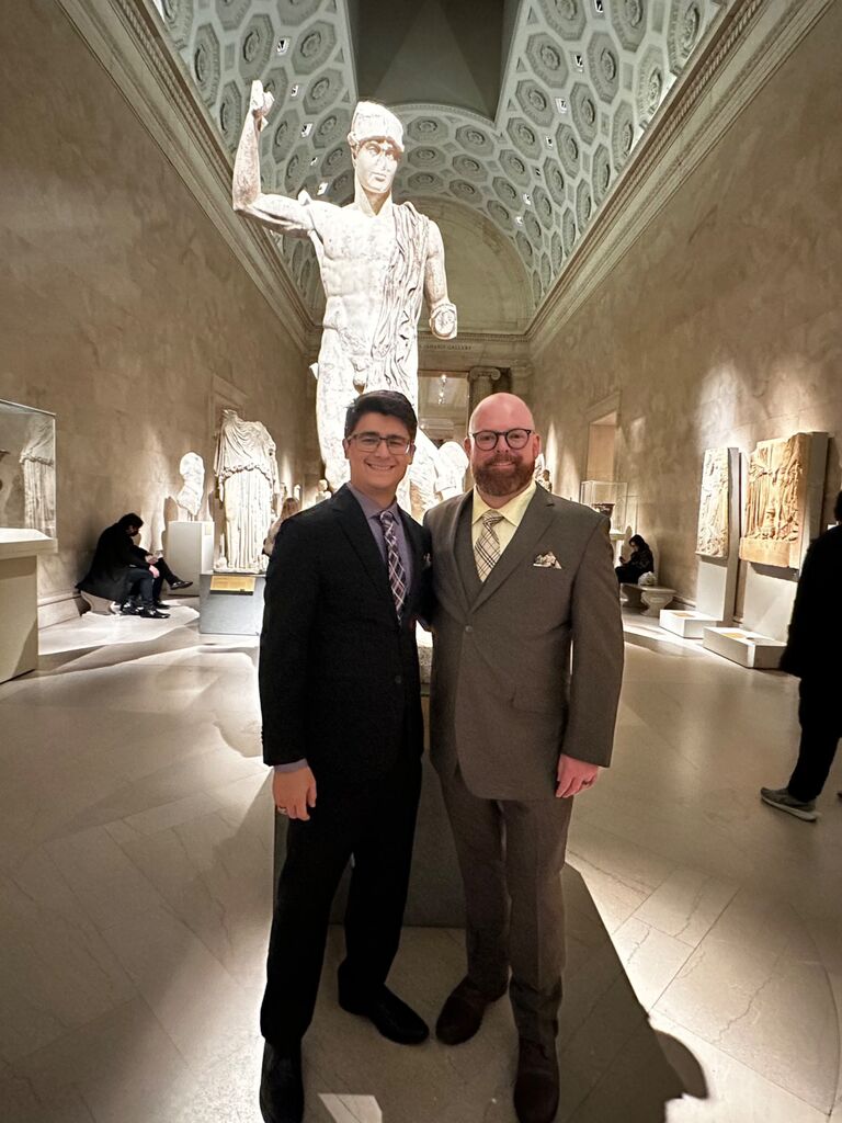 Touring the Metropolitan Museum of Art.