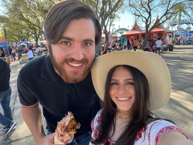 Took Hayden to his first Houston Rodeo!