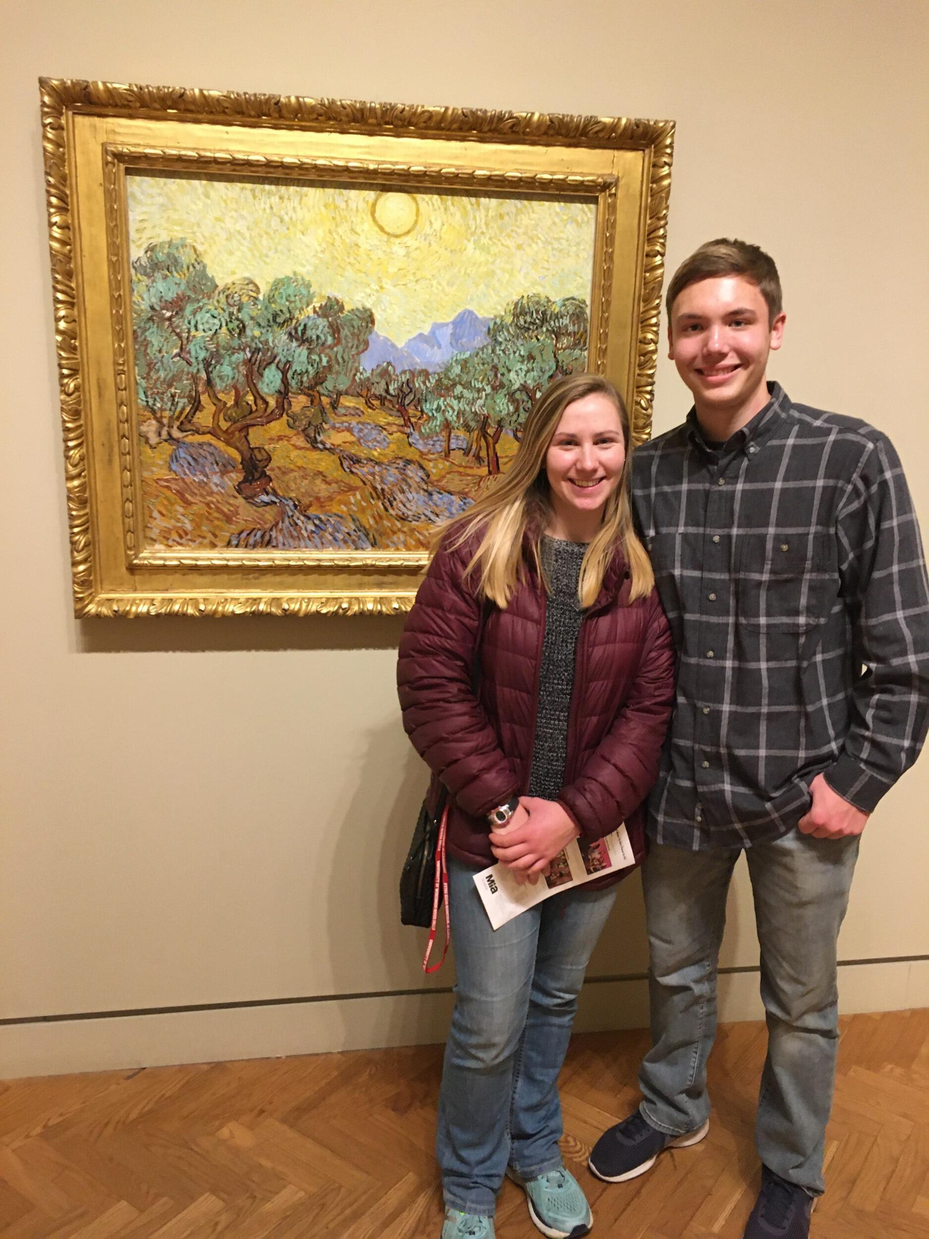 Our first photo together at the Minneapolis Institute of Art