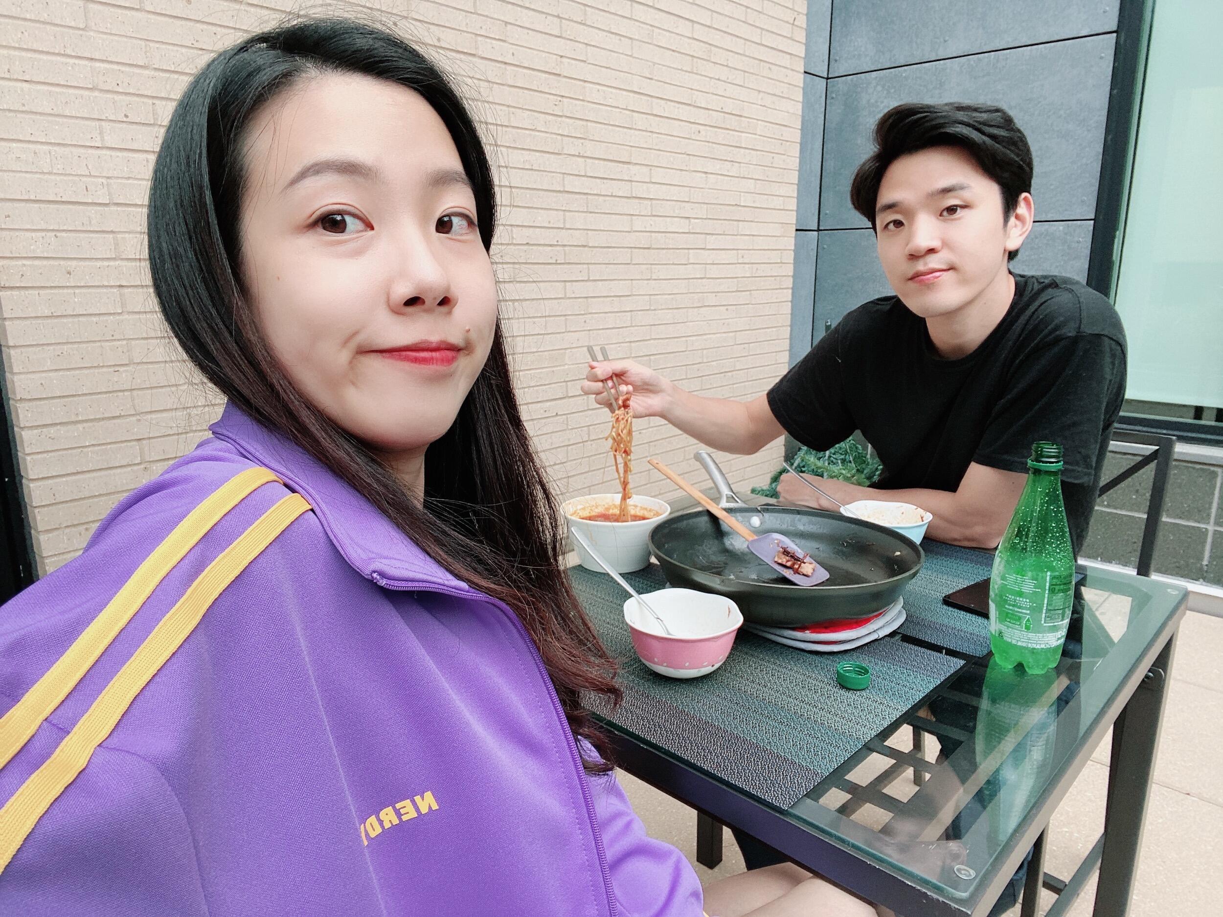 Dining in the balcony became our routine during COVID