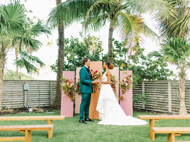 A Hot Pink Nightclub-Inspired Wedding in Miami With Celebrity Guests