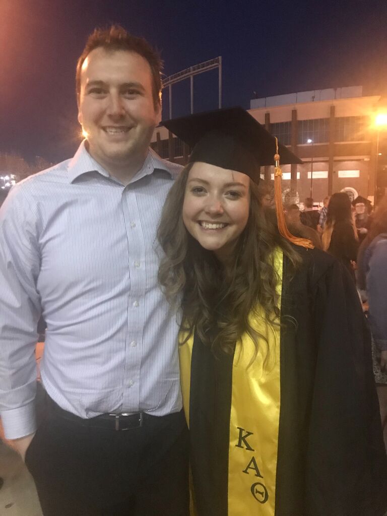 Nick celebrates Elaina's college graduation! 