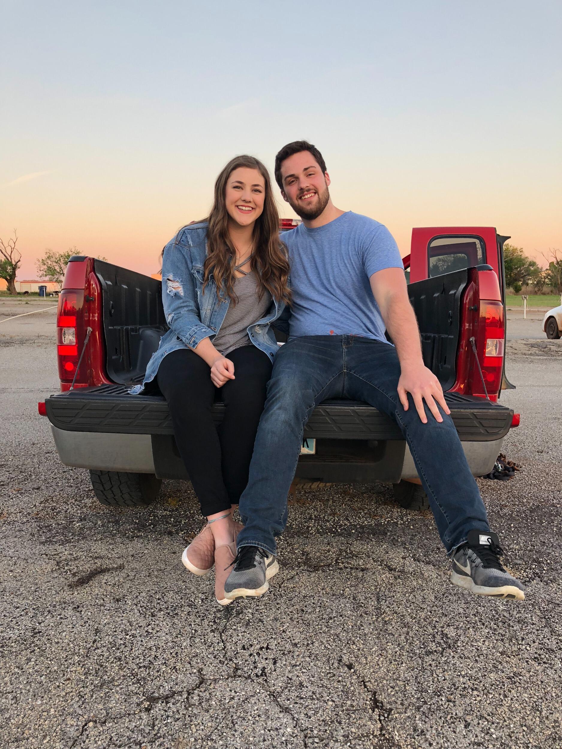 First date as an official couple!! Captain Marvel at the drive-in movies. After becoming official in Kelcee's dorm parking lot in my car 6 days earlier, this felt like the real deal.