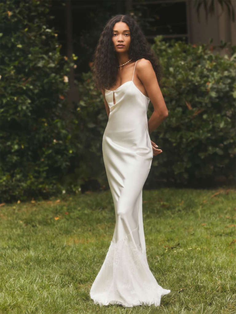 bridal slip dress