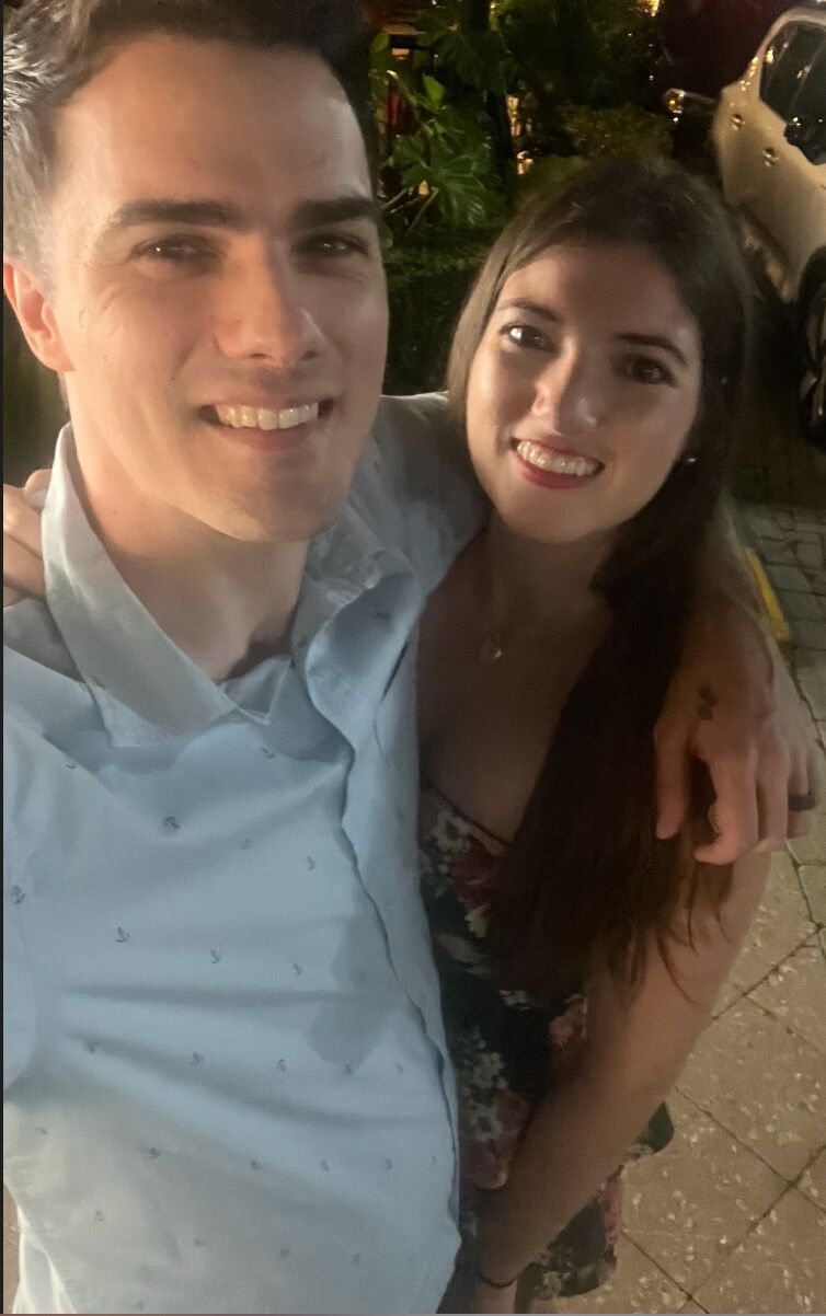 Three years together (and the first time we were able to celebrate our anniversary in person)