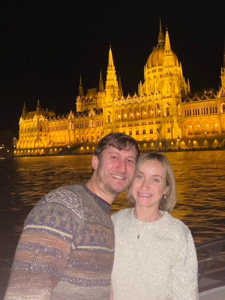 Christmas day on a river cruise in Budapest! 