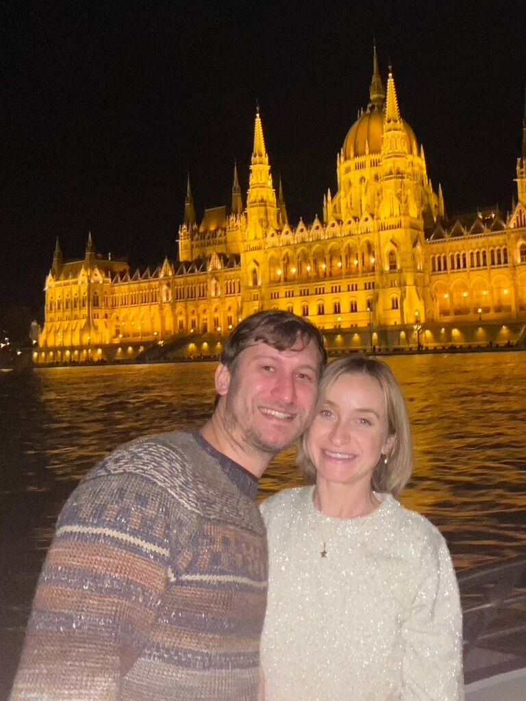 Christmas day on a river cruise in Budapest! 