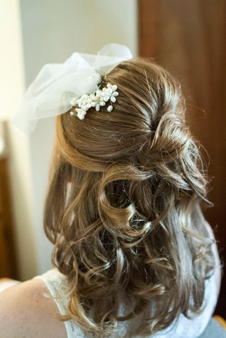 Simple Bridal Half Updo