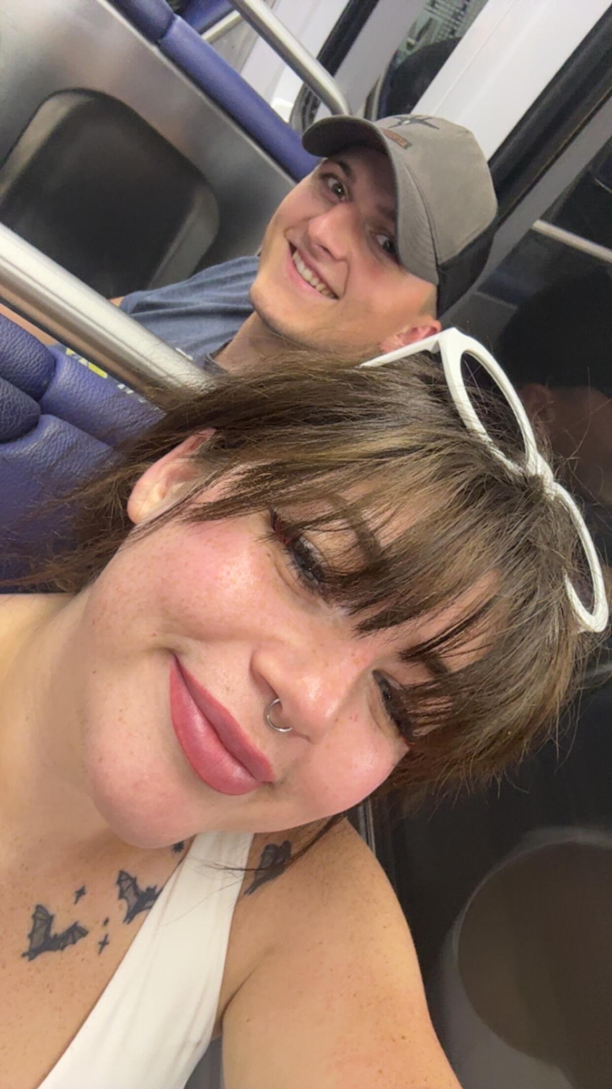 on the metro in Washington D.C.