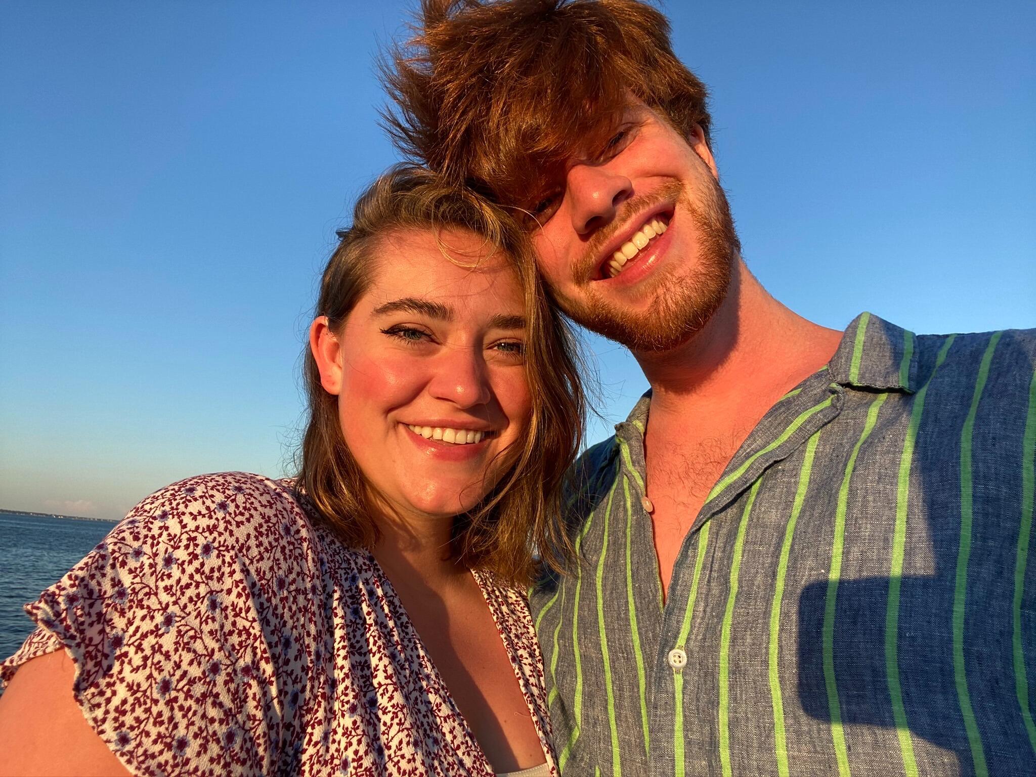The first of many beach trips together