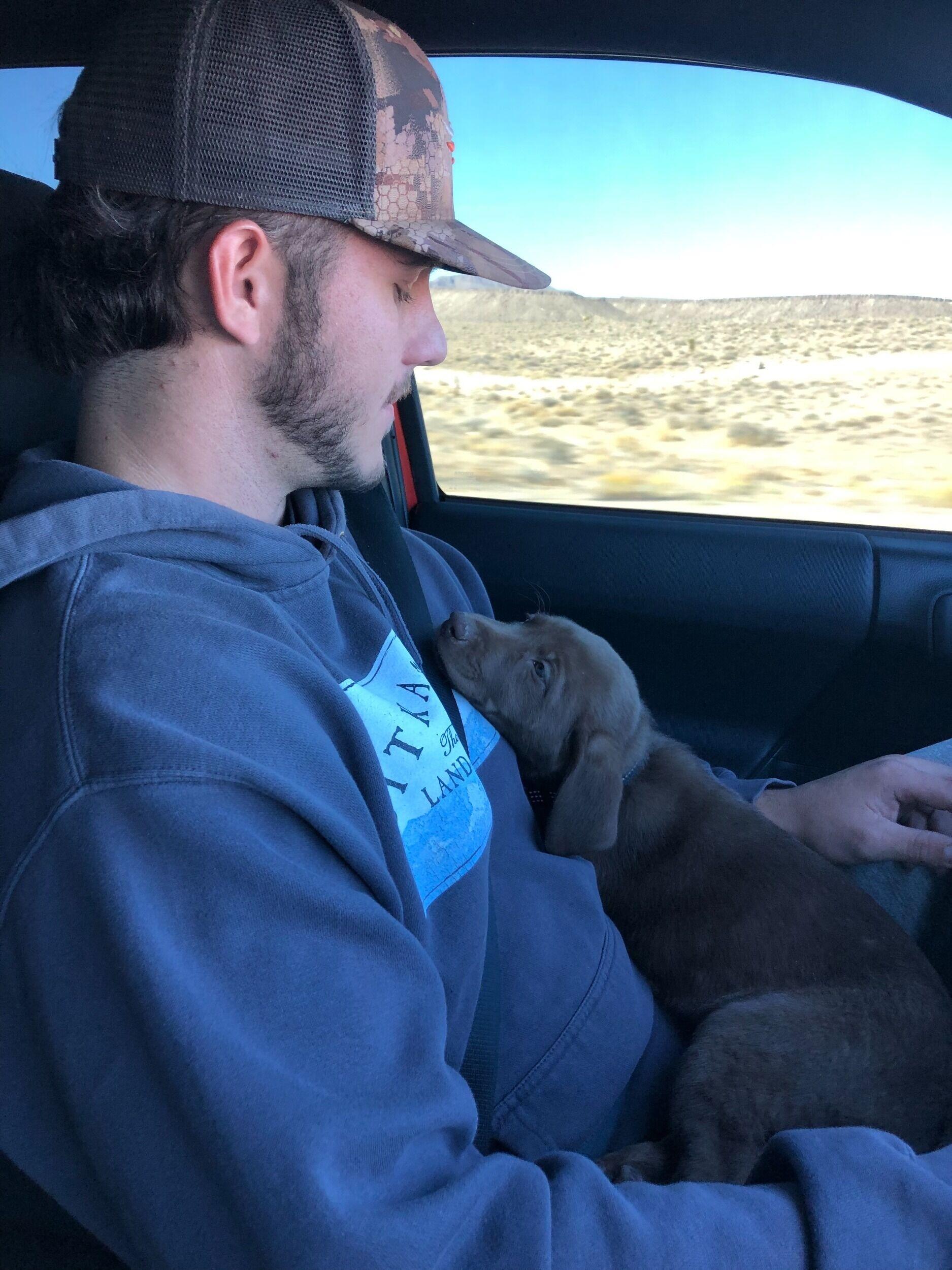 Our very first date we really got to know each other on the 5-hour drive (each way) to pick up our puppy Tilly! 